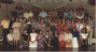 Click on this thumbnail to see the enlarged photo. The group photo taken in 1984 at year 20. Note all the dark hair..